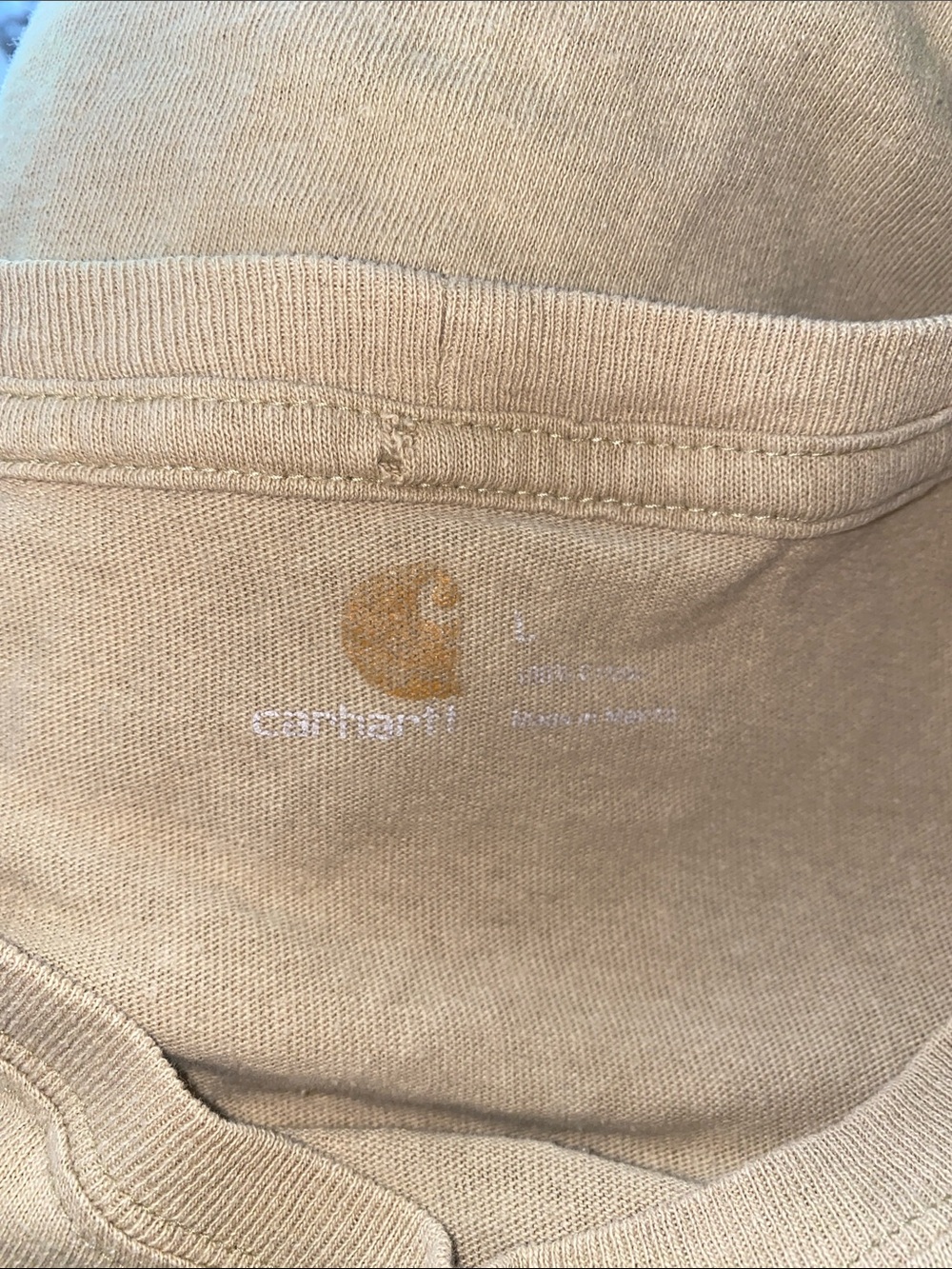 🎈Tan Carhartt Men's K87 Loose Fit Short Sleeve TShirt with a front chest pocket! - Picture 6 of 6